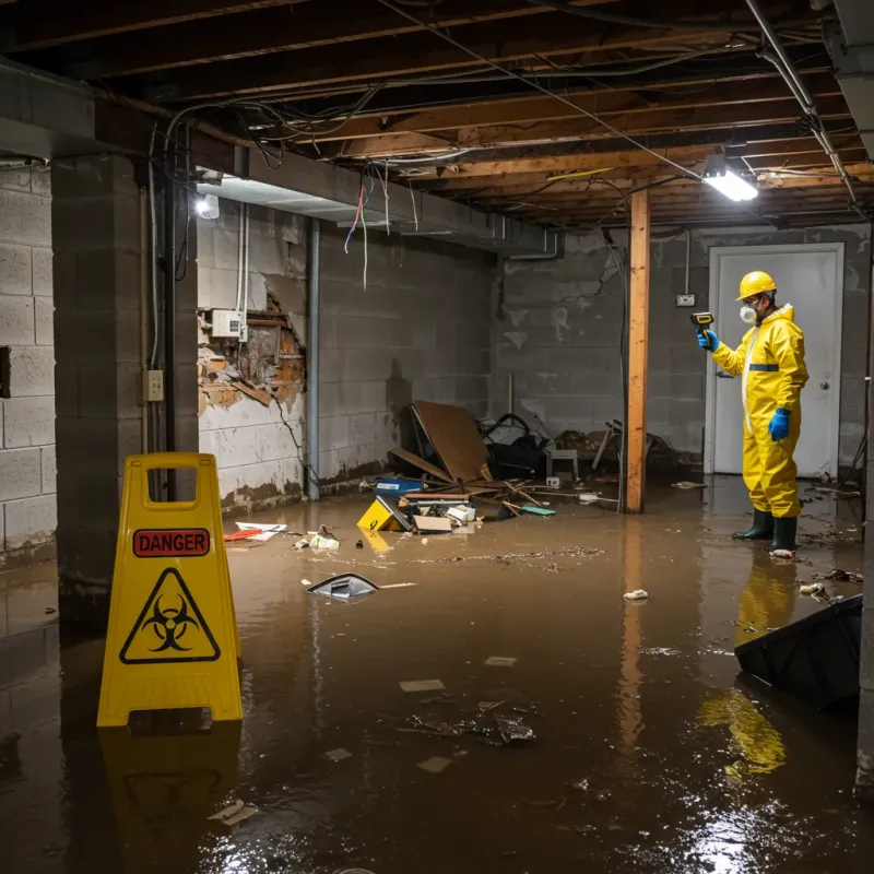 Flooded Basement Electrical Hazard in Coffee County, GA Property