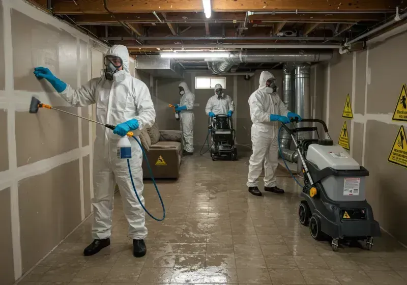 Basement Moisture Removal and Structural Drying process in Coffee County, GA